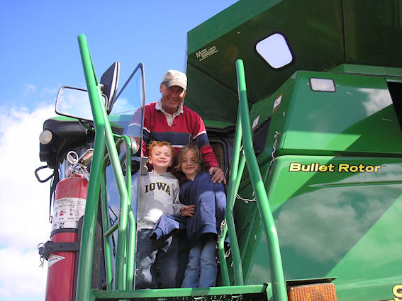 kids on tractor